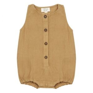 The Simple Folk Linen Freedom Romper 6-9M